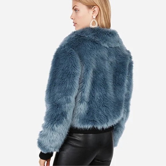 Express Faux Fur Bomber Jacket - Picture 2 of 10